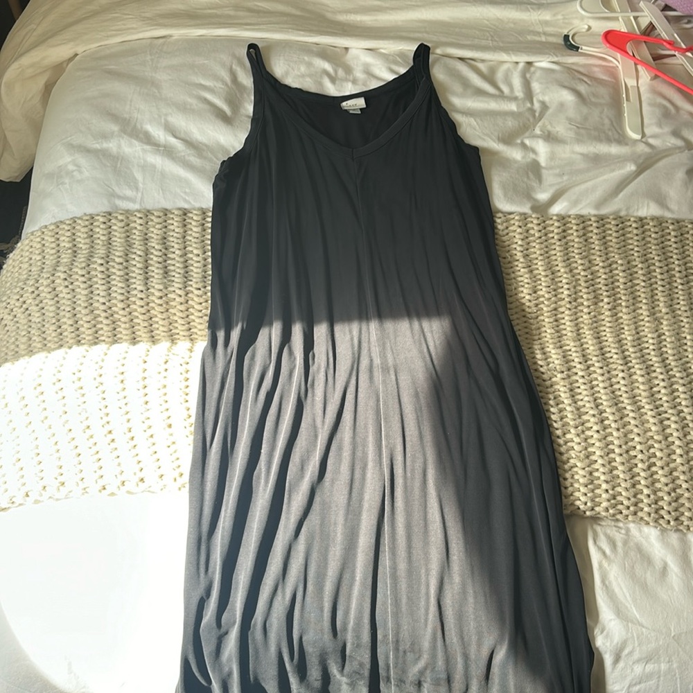 Black tank dress with slit